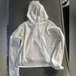 Hollister white hoodie long sleeve shirt size Small